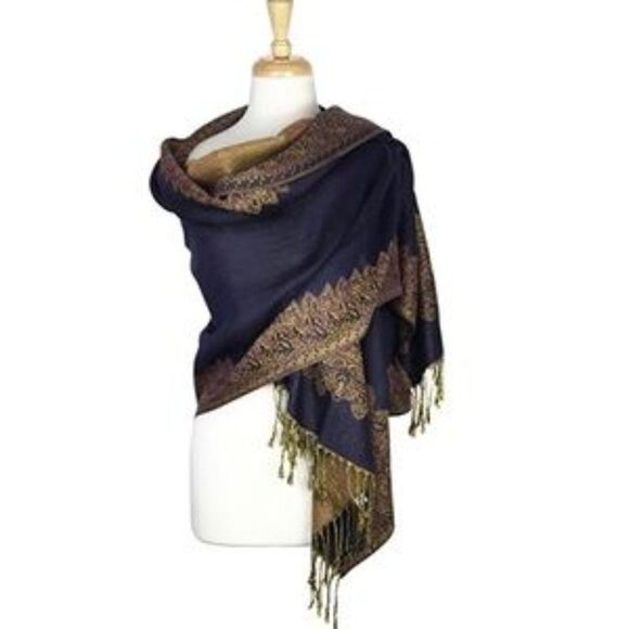 New Reversible Pashmina Wrap Scarf Stole Scarf - Picture 1 of 5